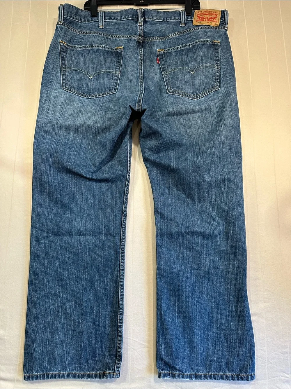 Levi's 559 Relaxed Straight Jeans Blue Denim Men's 40x30 EUC